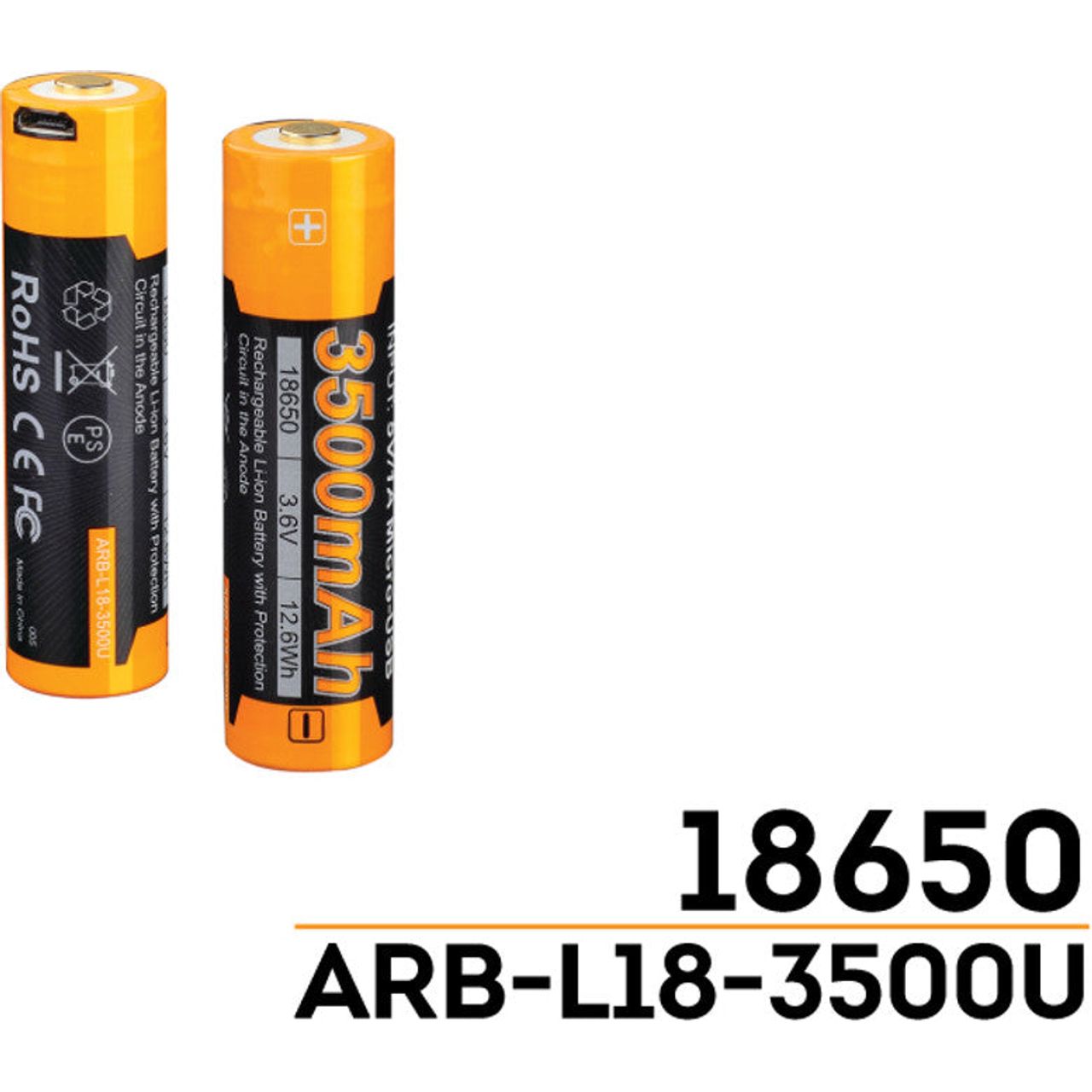 ARB-L18-3500U Rechargeable 3500mAh 18650 Battery | Climbing