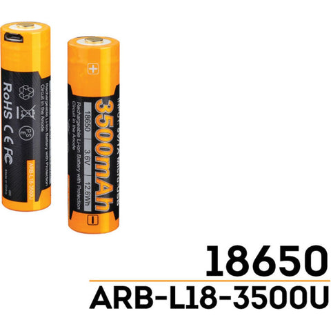 Fenix ARB-L18-3500U USB Rechargeable 3500mAh 18650 Battery